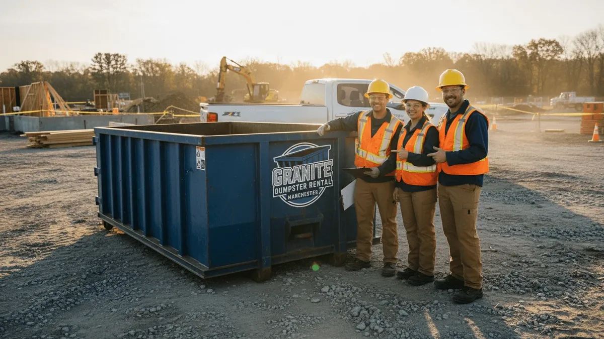 Roll-off dumpster rental in Allenstown, NH delivered by Granite Dumpster Rental Manchester